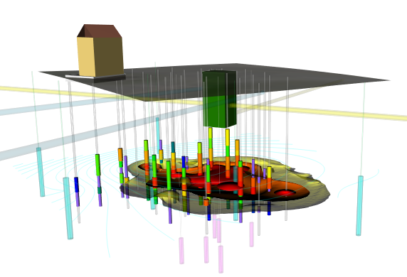 Steve Boynton created a 3D visualization of a LNAPL fuel plum.