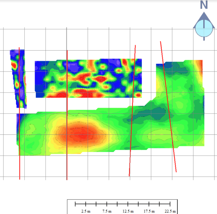 Neill took on a geophysics survey to map a graveyard in a British city. 