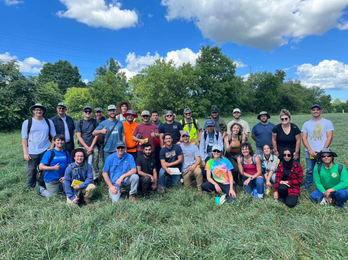 Here are students in WMU hydrogeology field course.